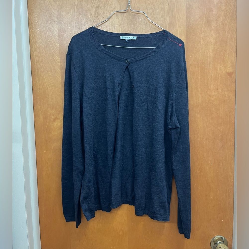 Pendleton dark charcoal merino wool  Women's Sweater cardigan